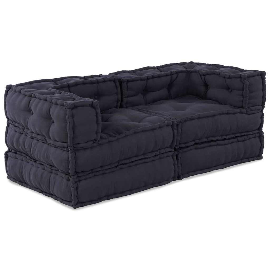 Modulsofa 2 Pcs Antracit 70 X 70 X 56 Cm Stof Artisan Eg