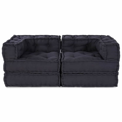 Modulsofa 2 Pcs Antracit 70 X 70 X 56 Cm Stof Artisan Eg