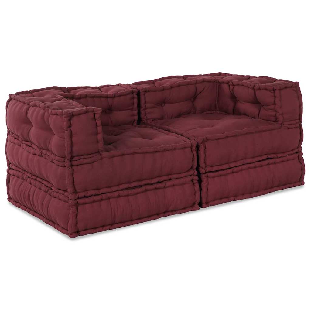 Modulsofa 2 Pcs Bordeaux 70 X 70 X 56 Cm Stof Artisan Eg