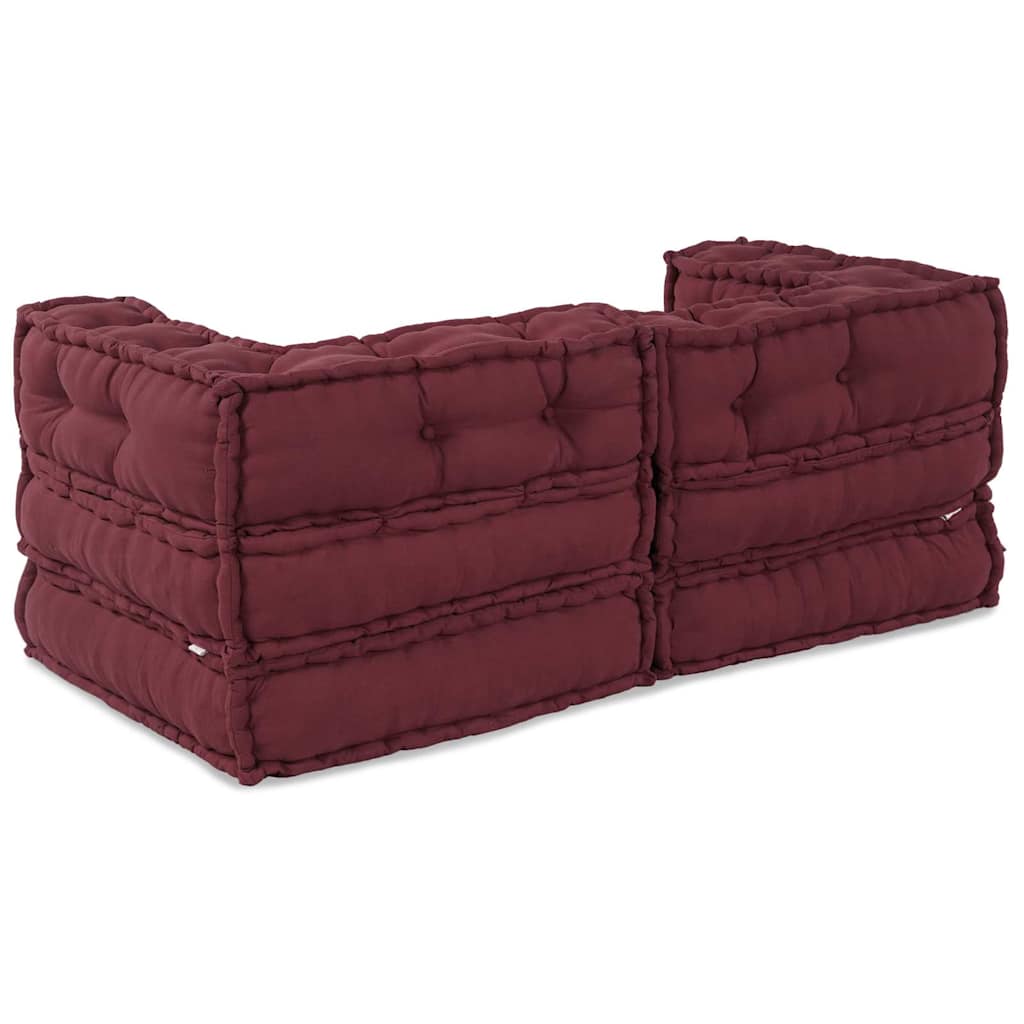 Modulsofa 2 Pcs Bordeaux 70 X 70 X 56 Cm Stof Artisan Eg