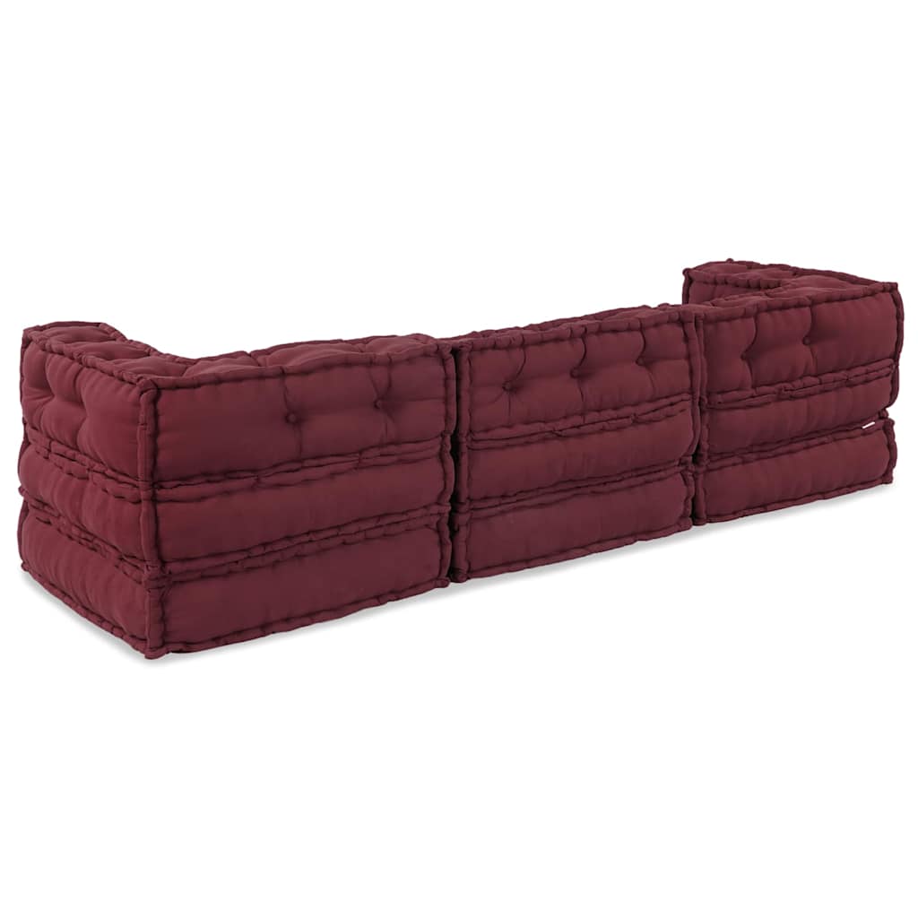 Modulsofa 3 Pcs Bordeaux 70 X 70 X 56 Cm Stof Artisan Eg