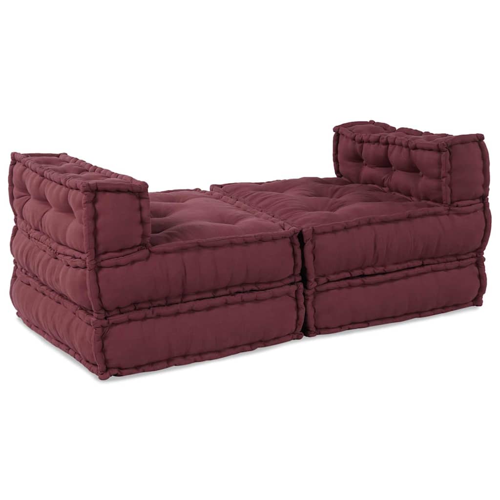 Modulsofa 4 Pcs Bordeaux 70 X 70 X 56 Cm Stof Artisan Eg