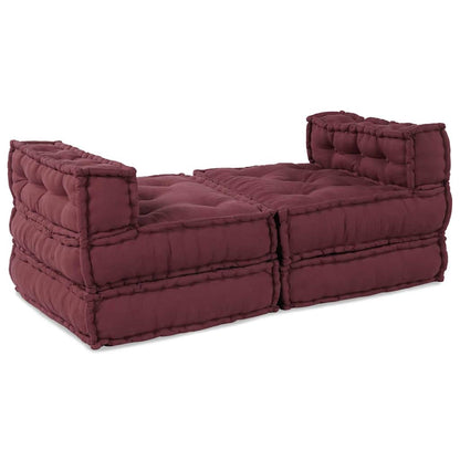 Modulsofa 4 Pcs Bordeaux 70 X 70 X 56 Cm Stof Artisan Eg