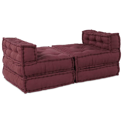 Modulsofa 4 Pcs Bordeaux 70 X 70 X 56 Cm Stof Artisan Eg