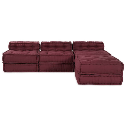 Modulsofa 4 Pcs Bordeaux 70 X 70 X 56 Cm Stof Artisan Eg