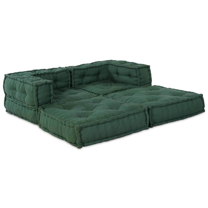 Modulsofa 2 Pcs Grøn 70 X 70 X 56 Cm Stof Artisan Eg