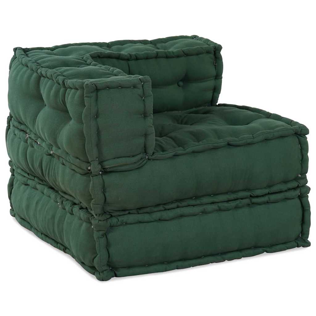 Modulsofa 3 Pcs Grøn 70 X 70 X 56 Cm Stof Artisan Eg