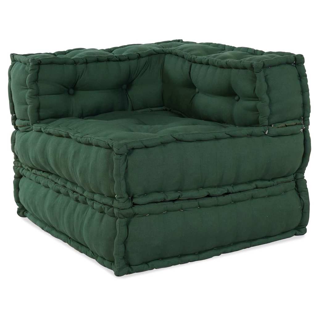 Modulsofa 3 Pcs Grøn 70 X 70 X 56 Cm Stof Artisan Eg