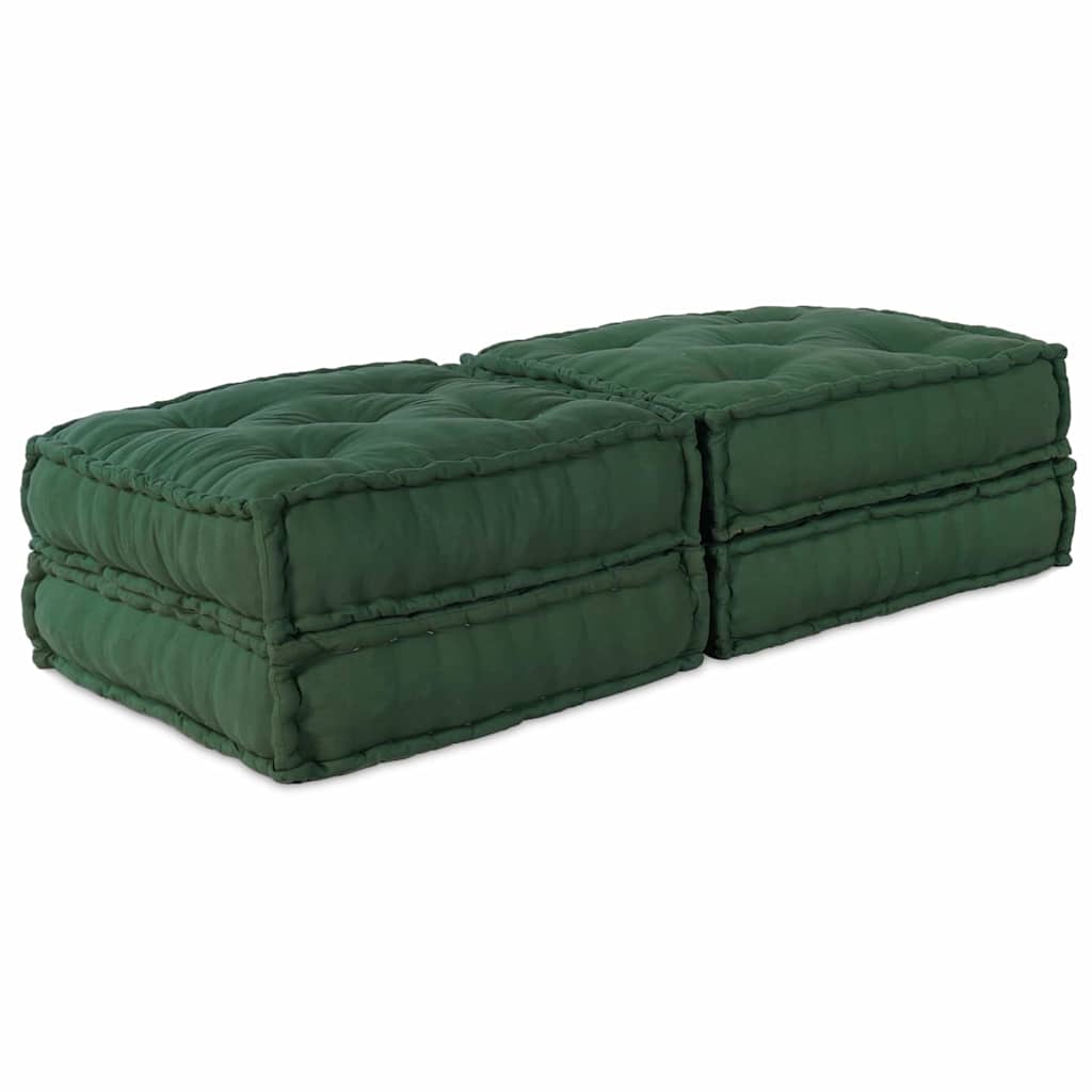 Modulsofa 2 Pcs Grøn 70 X 70 X 36 Cm Stof Artisan Eg