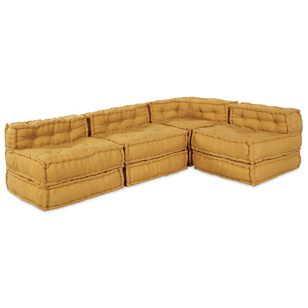 Modulsofa 4 Pcs Gul 70 X 70 X 56 Cm Stof Artisan Eg