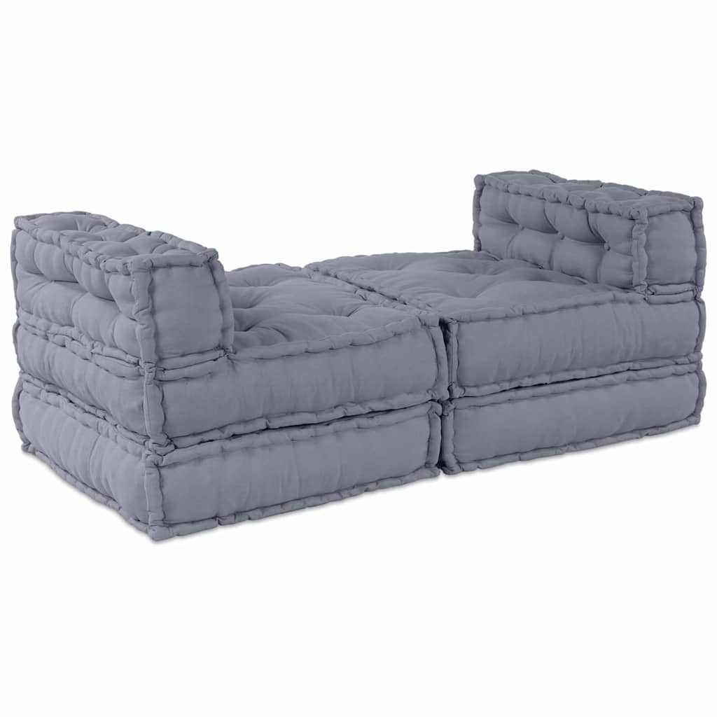 Modulsofa 4 Pcs Grå 70 X 70 X 56 Cm Stof Artisan Eg