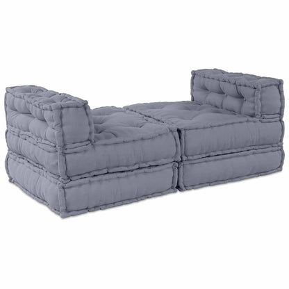 Modulsofa 4 Pcs Grå 70 X 70 X 56 Cm Stof Artisan Eg