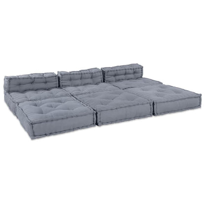 Modulsofa 4 Pcs Grå 70 X 70 X 56 Cm Stof Artisan Eg