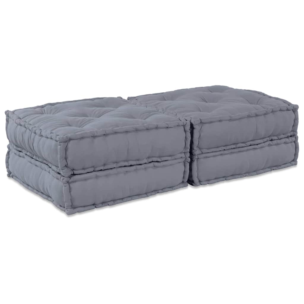 Modulsofa 2 Pcs Grå 70 X 70 X 36 Cm Stof Artisan Eg