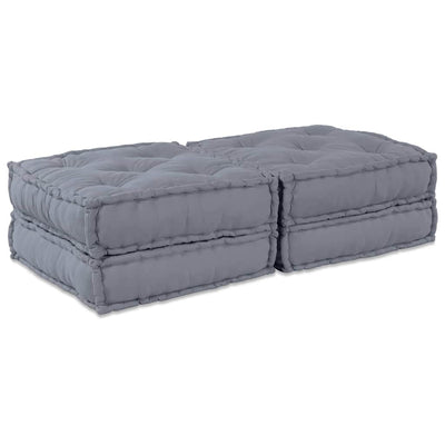 Modulsofa 2 Pcs Grå 70 X 70 X 36 Cm Stof Artisan Eg