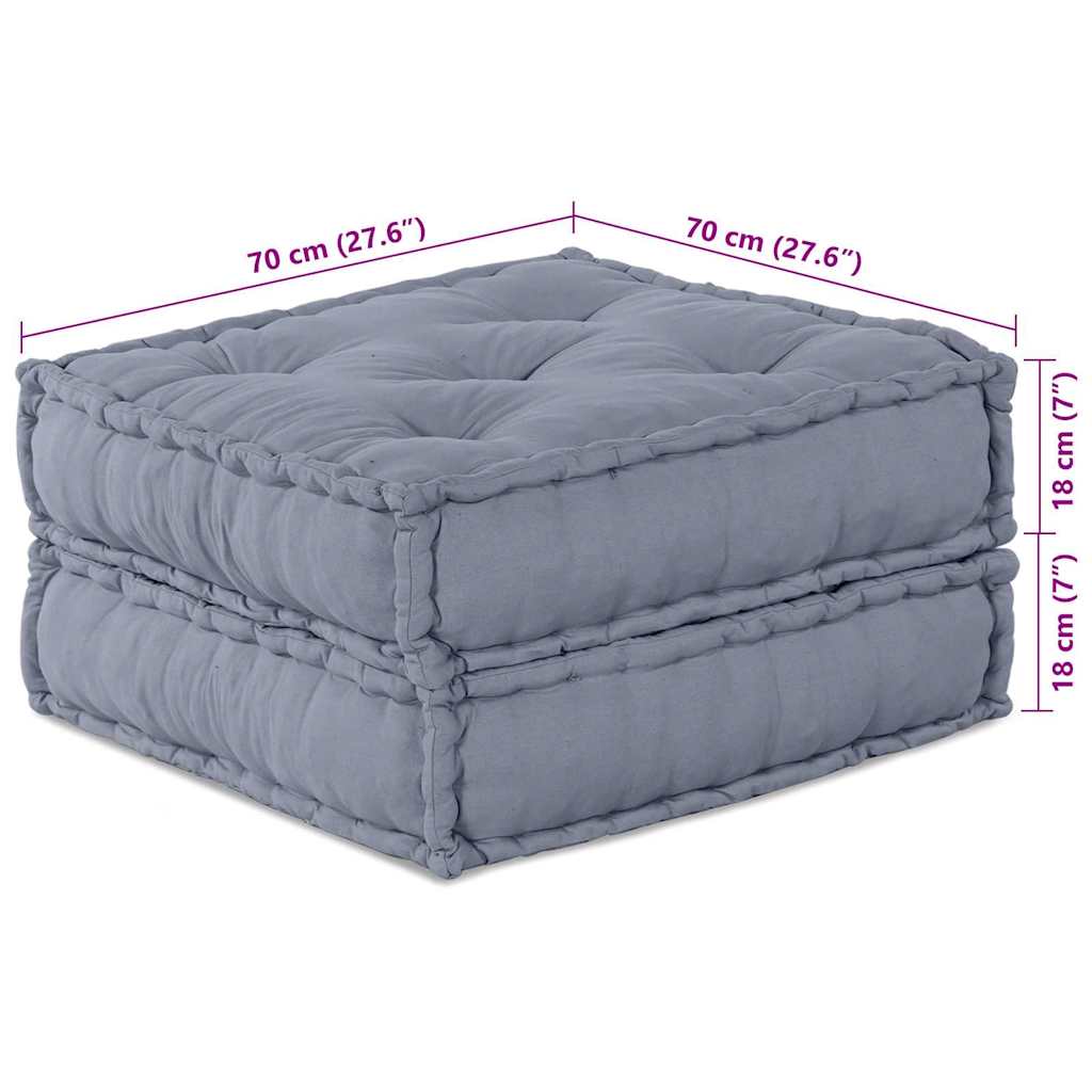 Modulsofa 2 Pcs Grå 70 X 70 X 36 Cm Stof Artisan Eg