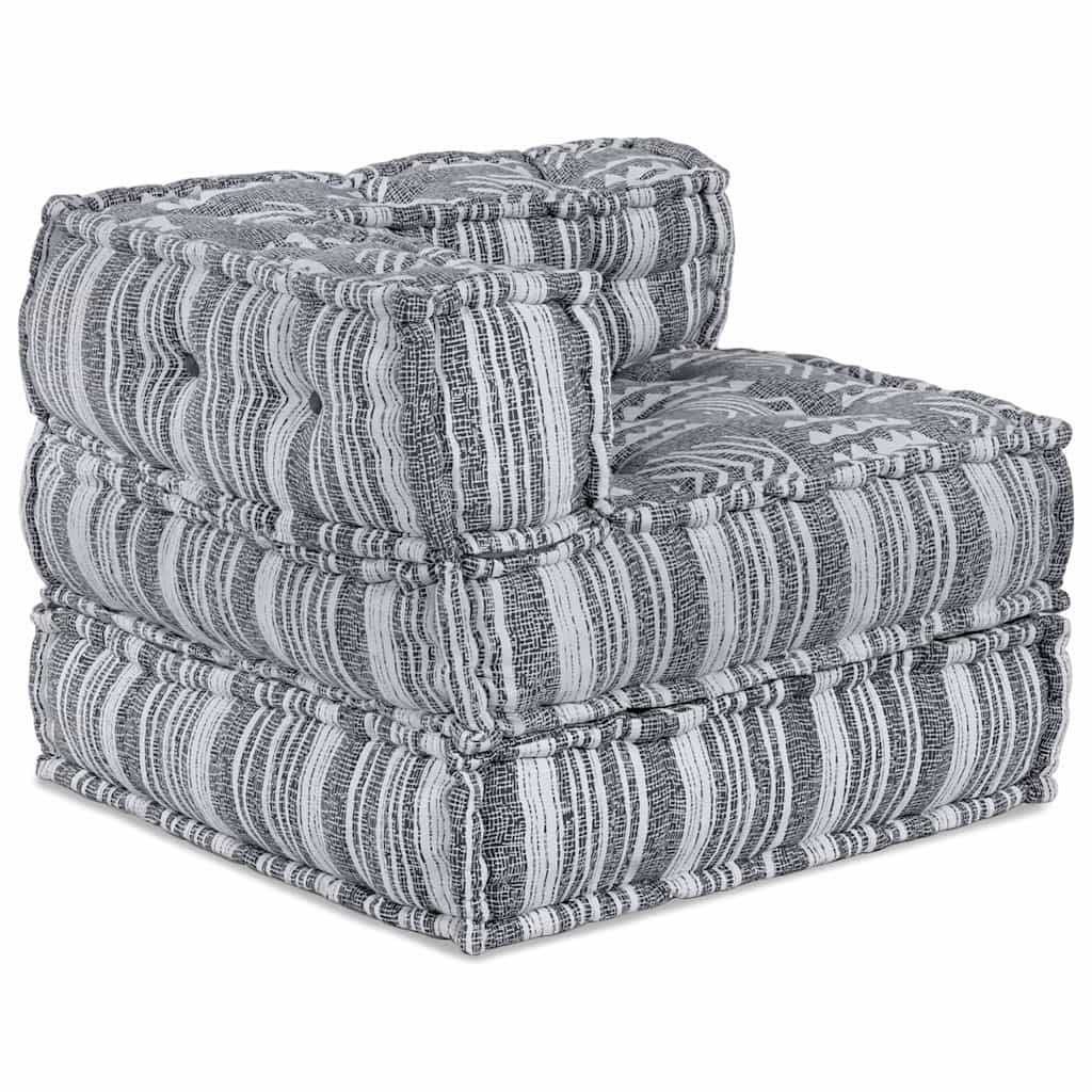 Modulsofa Stribet 2 Pcs Grå 70 X 70 X 54 Cm Stof Artisan Eg