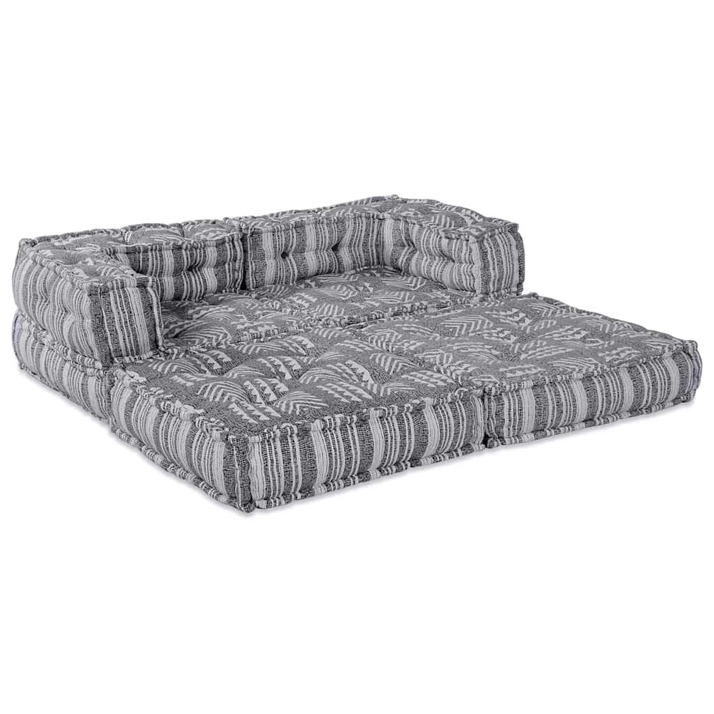 Modulsofa Stribet 2 Pcs Grå 70 X 70 X 54 Cm Stof Artisan Eg