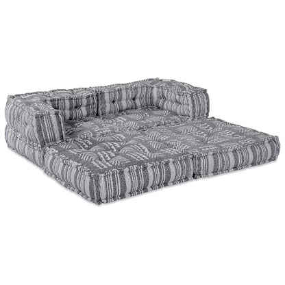 Modulsofa Stribet 2 Pcs Grå 70 X 70 X 54 Cm Stof Artisan Eg