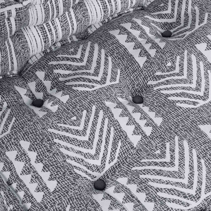 Modulsofa Stribet 3 Pcs Lysegrå 70 X 70 X 56 Cm Stof Artisan Eg