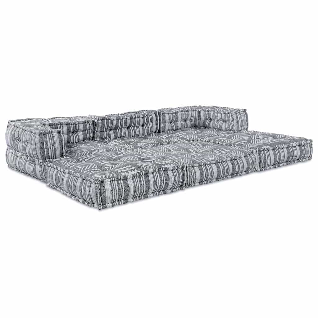 Modulsofa Stribet 3 Pcs Lysegrå 70 X 70 X 56 Cm Stof Artisan Eg