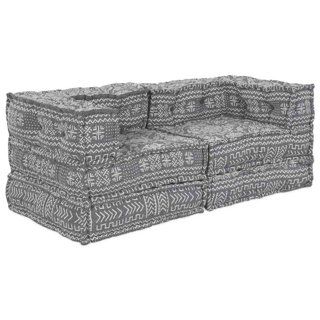 Modulsofa Geometrisk 2 Pcs Lysegrå 70 X 70 X 56 Cm Stof Artisan Eg