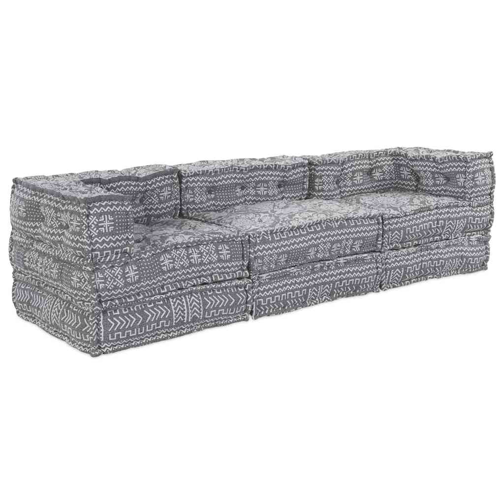 Modulsofa Geometrisk 3 Pcs Lysegrå 70 X 70 X 56 Cm Stof Artisan Eg