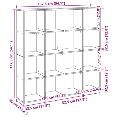 Bogskab 102X29X143 Cm Konstrueret Træ Egetræslook Artisian Oak