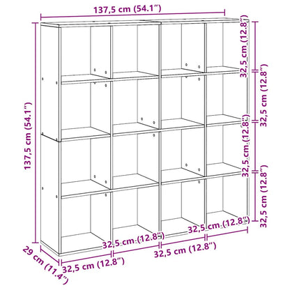 Bogskab 102X29X143 Cm Konstrueret Træ Egetræslook Artisian Oak