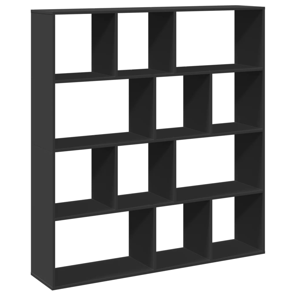 Bogskab 132X29X141,5 Cm Konstrueret Træ Sort