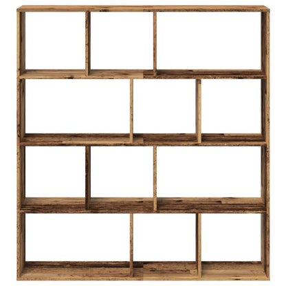 Bogskab 132X29X141,5 Cm Konstrueret Træ Look Gammelt Træ