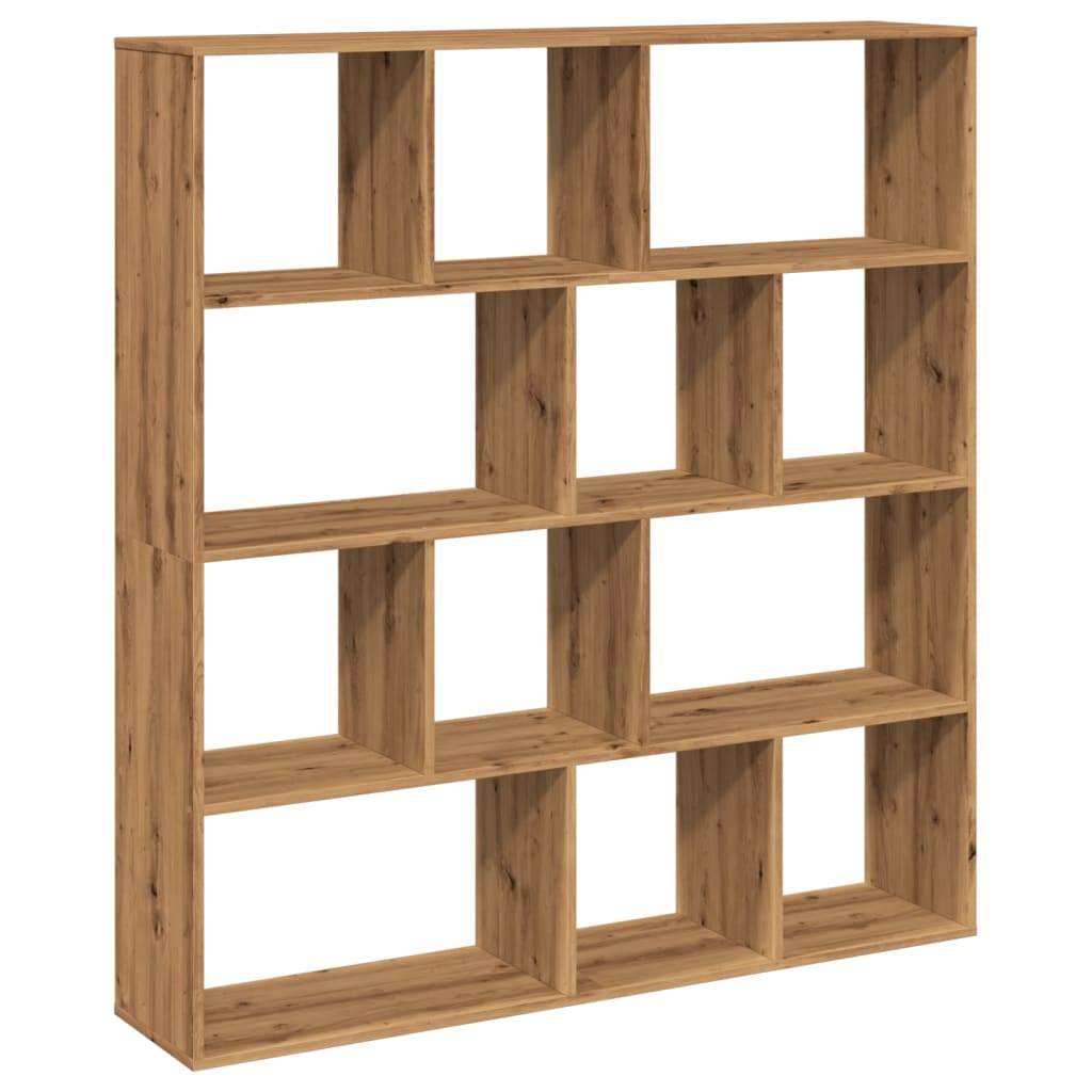 Bogskab 132X29X141,5 Cm Konstrueret Træ Egetræsfarve Artisian Oak