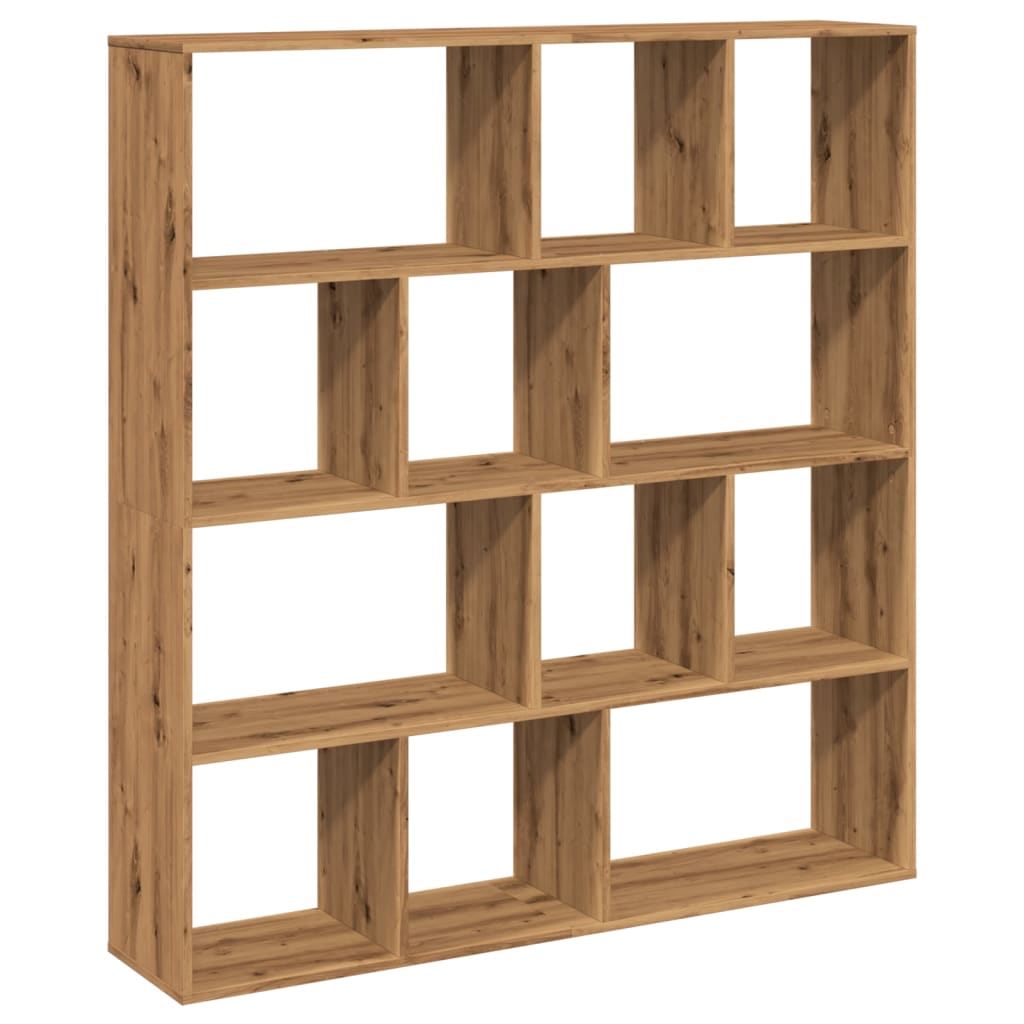 Bogskab 132X29X141,5 Cm Konstrueret Træ Egetræsfarve Artisian Oak