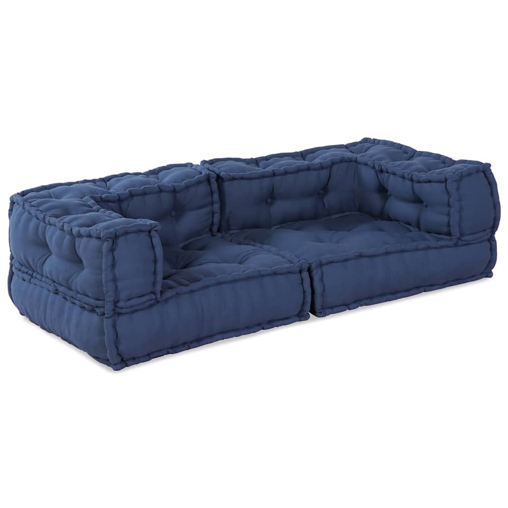 Modulsofa 2 Pcs Indigo 140 X 70 X 36 Cm Stof