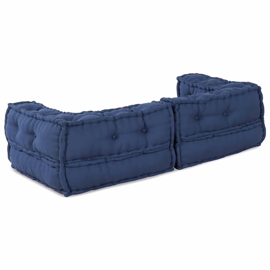 Modulsofa 2 Pcs Indigo 140 X 70 X 36 Cm Stof