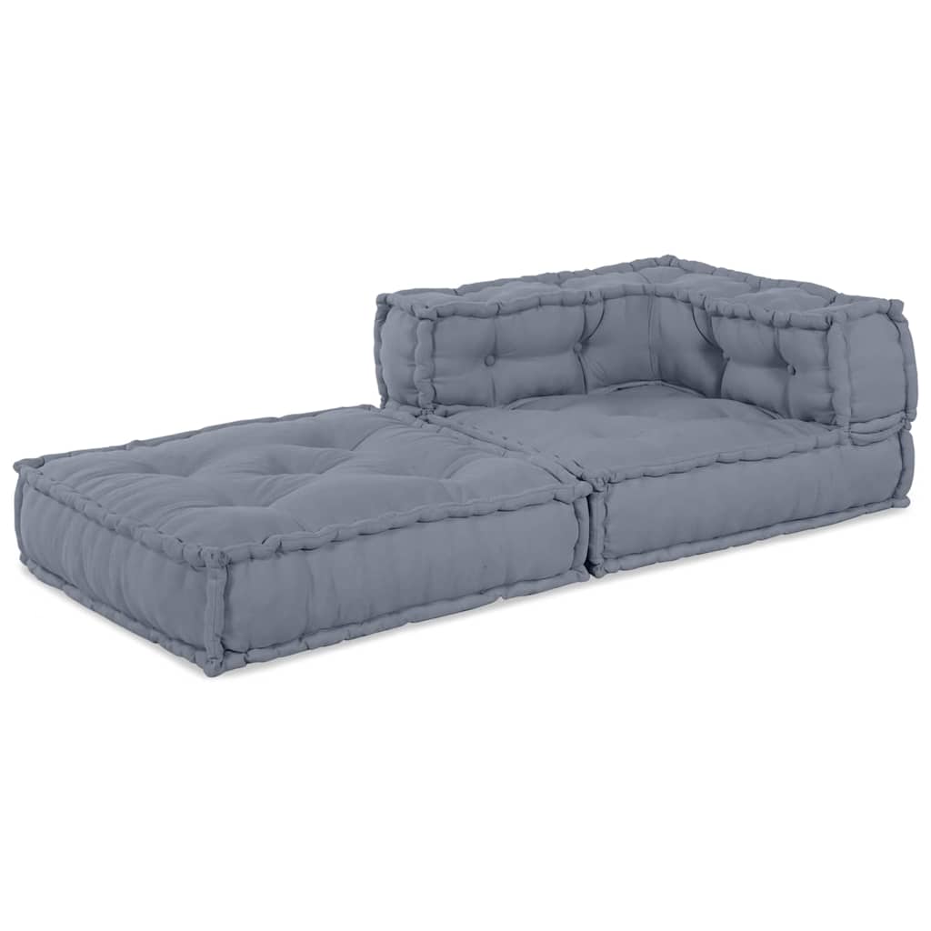 Modulsofa Grå 70 X 70 X 54 Cm Stof