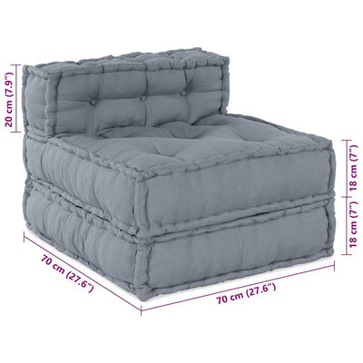 Modulsofa Grå 70 X 70 X 54 Cm Stof