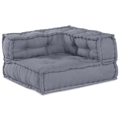 Modulsofa 2 Pcs Grå 140 X 70 X 36 Cm Stof