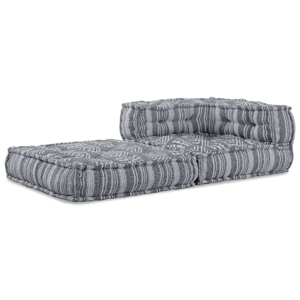 Modulsofa Stribet Grå 70 X 70 X 54 Cm Stof