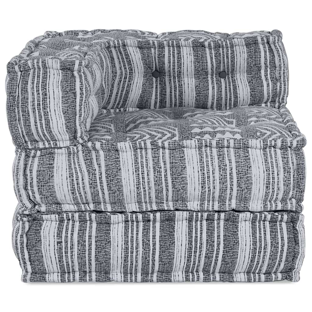 Modulsofa Stribet Grå 70 X 70 X 54 Cm Stof