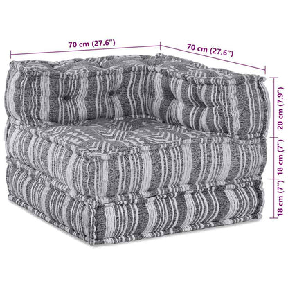 Modulsofa Stribet Grå 70 X 70 X 54 Cm Stof
