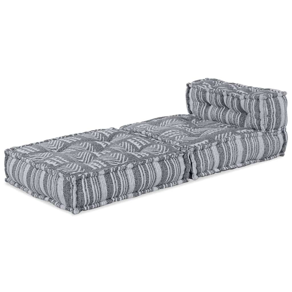 Modulsofa Stribet Grå 70 X 70 X 54 Cm Stof