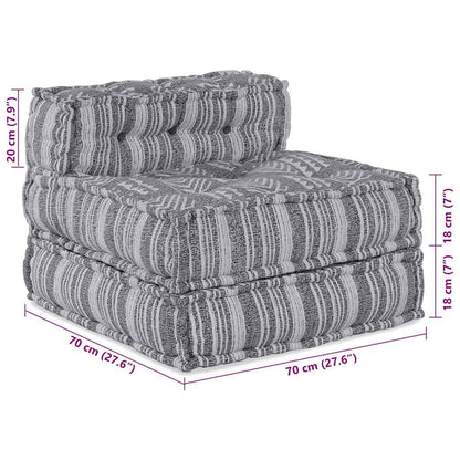 Modulsofa Stribet Grå 70 X 70 X 54 Cm Stof
