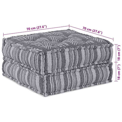 Modulsofa Stribet Grå 70 X 70 X 36 Cm Stof
