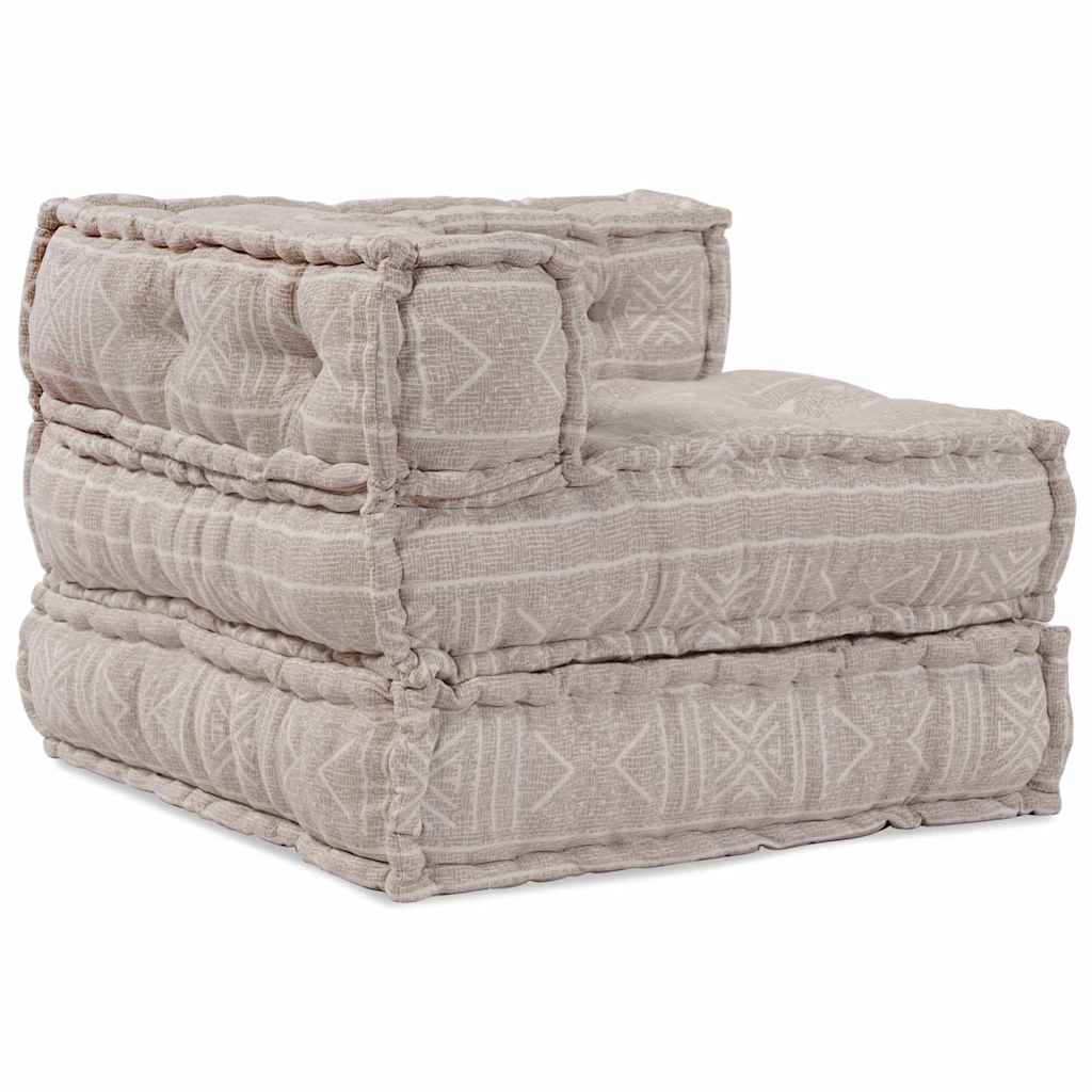 Modulsofa Geometrisk Lysebrun 70 X 70 X 54 Cm Stof