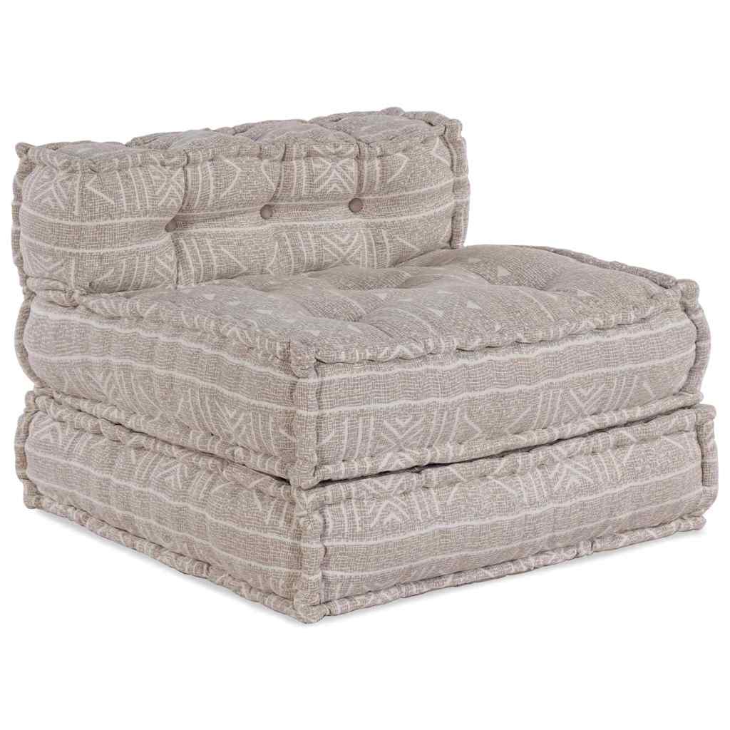 Modulsofa Geometrisk Lysebrun 70 X 70 X 54 Cm Stof
