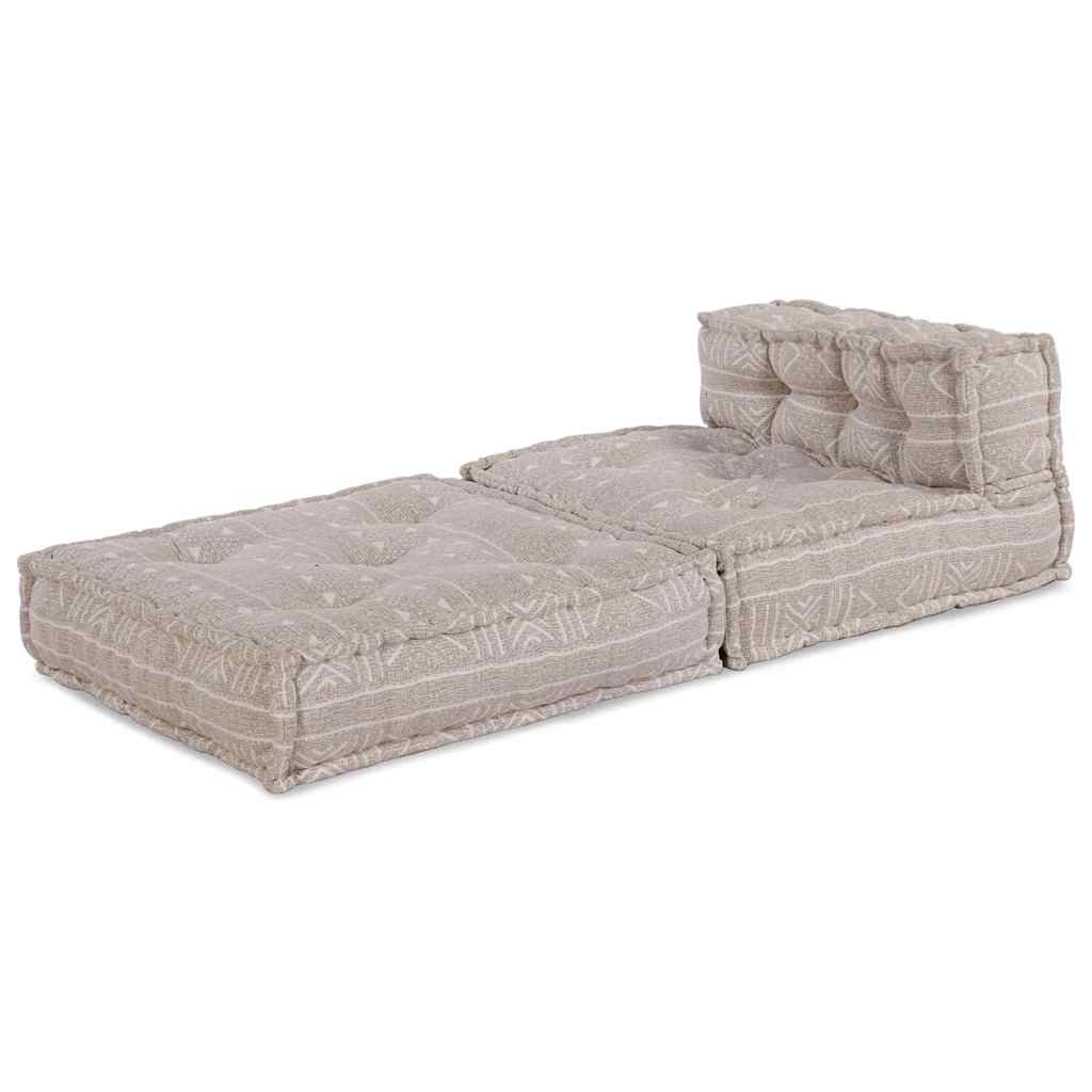 Modulsofa Geometrisk Lysebrun 70 X 70 X 54 Cm Stof