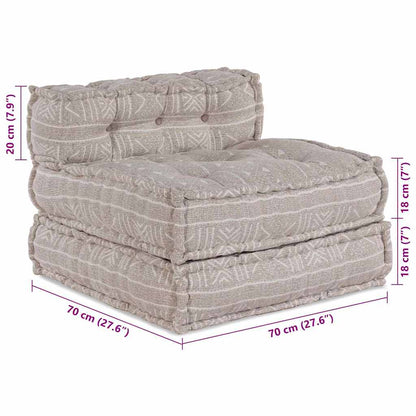 Modulsofa Geometrisk Lysebrun 70 X 70 X 54 Cm Stof