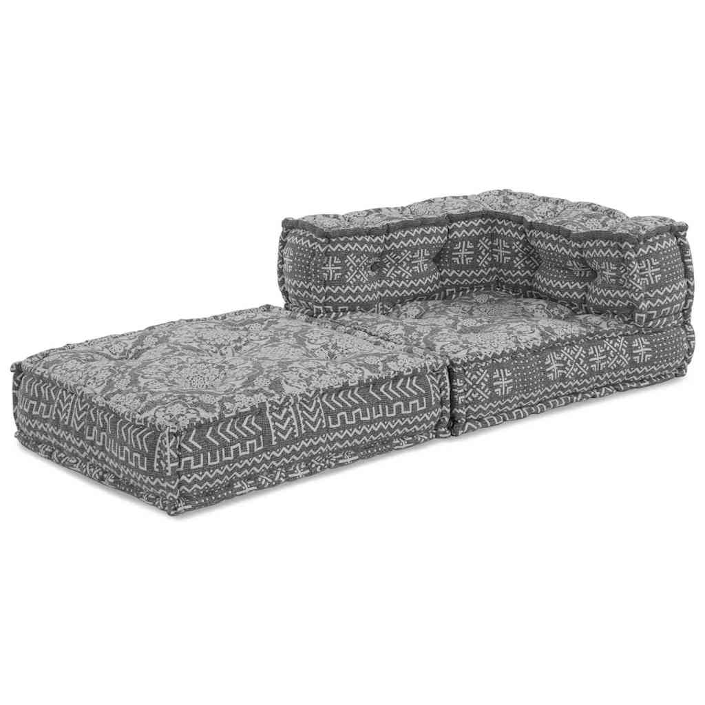Modulsofa Geometrisk Lysegrå 70 X 70 X 54 Cm Stof