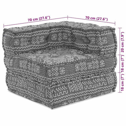 Modulsofa Geometrisk Lysegrå 70 X 70 X 54 Cm Stof